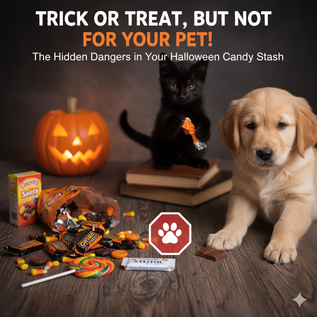 Trick or Treat, But Not for Your Pet! The Hidden Dangers in Your Halloween Candy Stash
