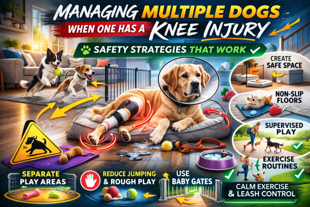 Managing Multiple Dogs When One Has a Knee Injury Safety Strategies That Work