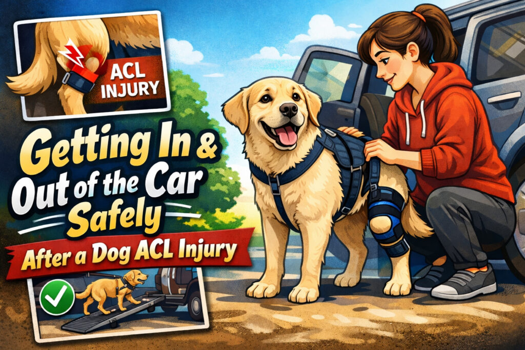 Getting In and Out of the Car Safely After a Dog ACL Injury