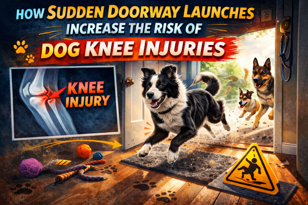 How Sudden Doorway Launches Increase the Risk of Dog Knee Injuries